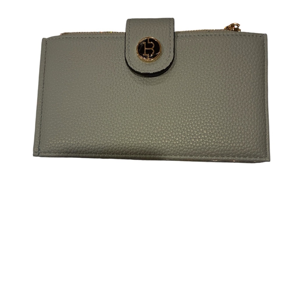 periwinkle blue Leather Women's Clutch- NWOT